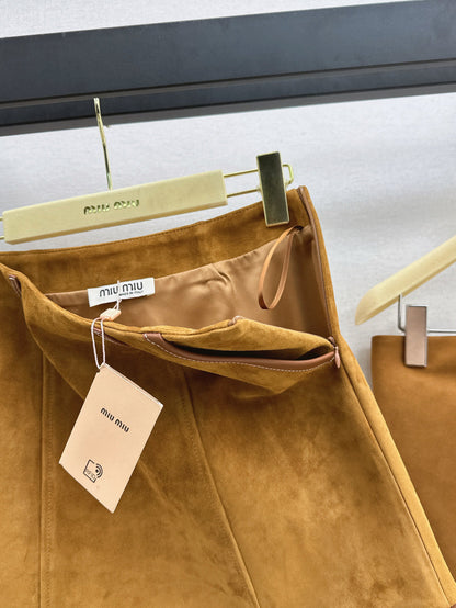 25ss suede skirt