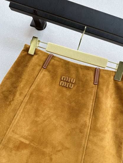 25ss suede skirt