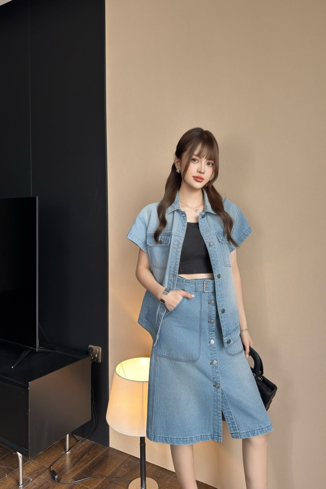 25ss denim skirt
