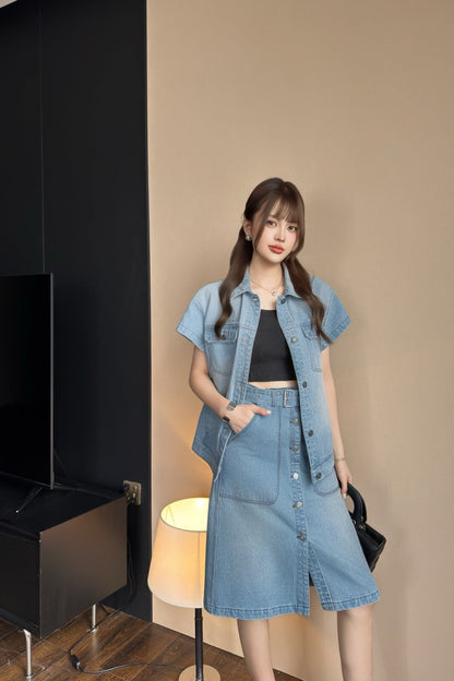 25ss denim skirt