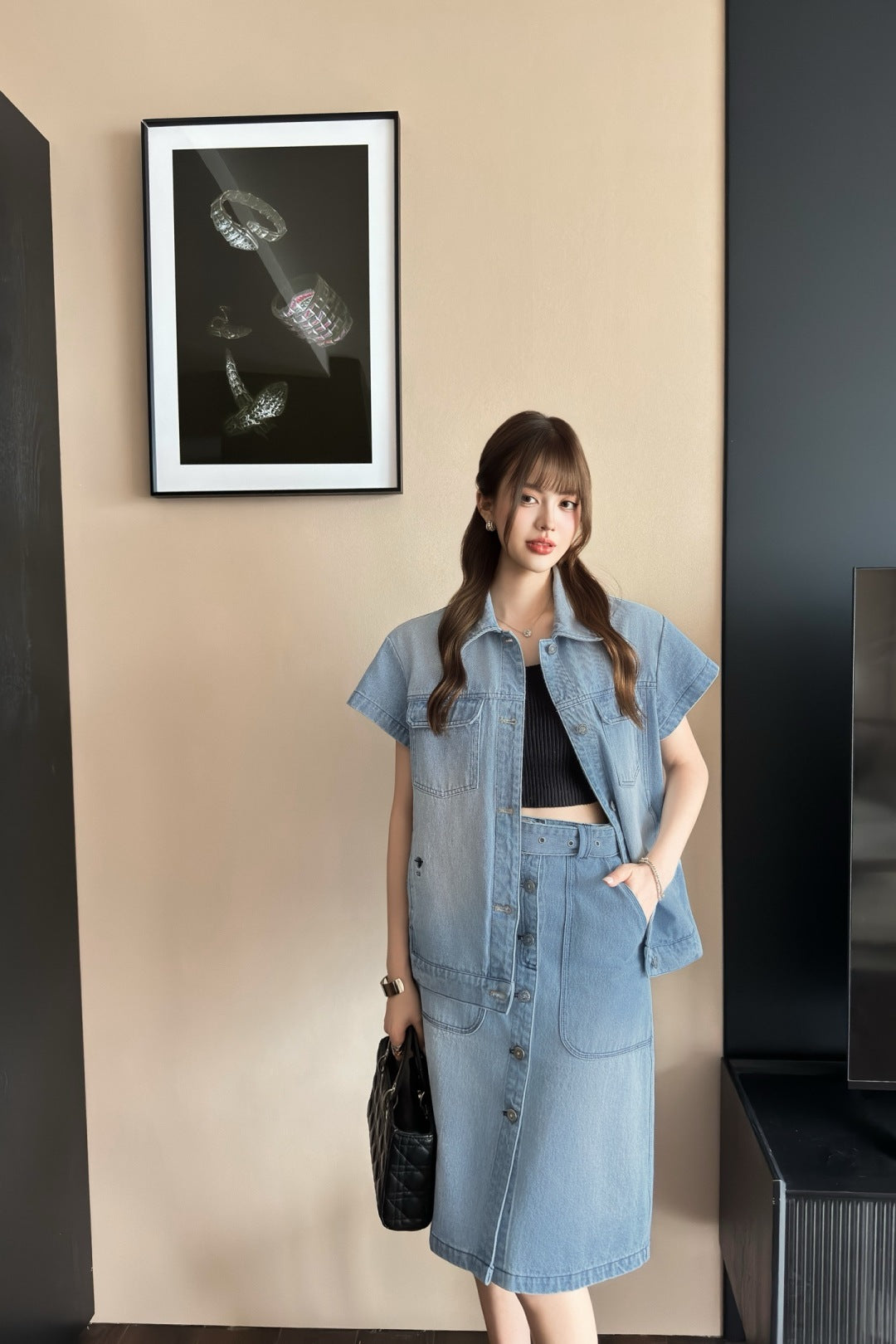 25ss denim skirt