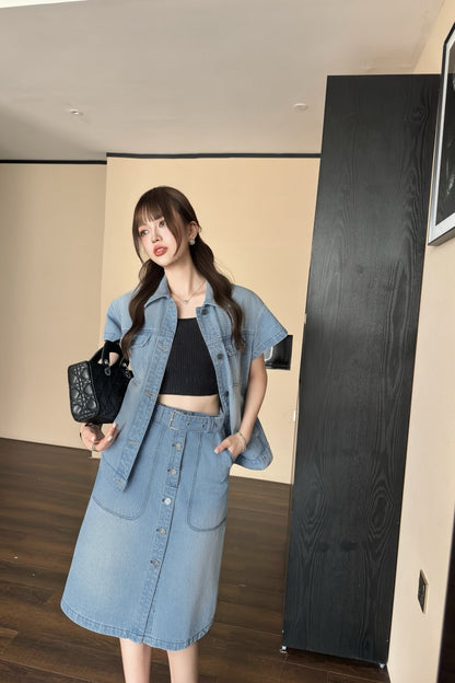25ss denim skirt