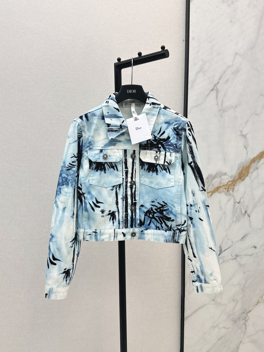 25ss print denim jacket
