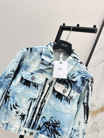 25ss print denim jacket
