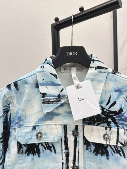 25ss print denim jacket