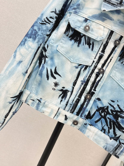 25ss print denim jacket