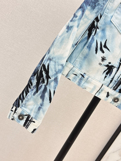 25ss print denim jacket