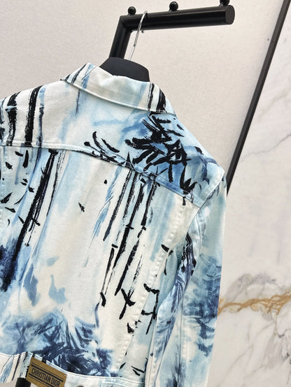 25ss print denim jacket