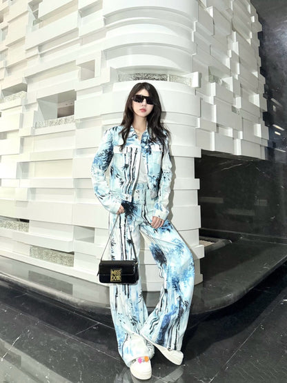 25ss print denim jacket