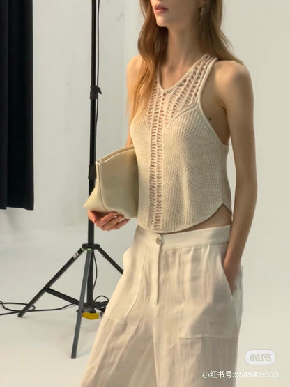 25ss hollow knit vest