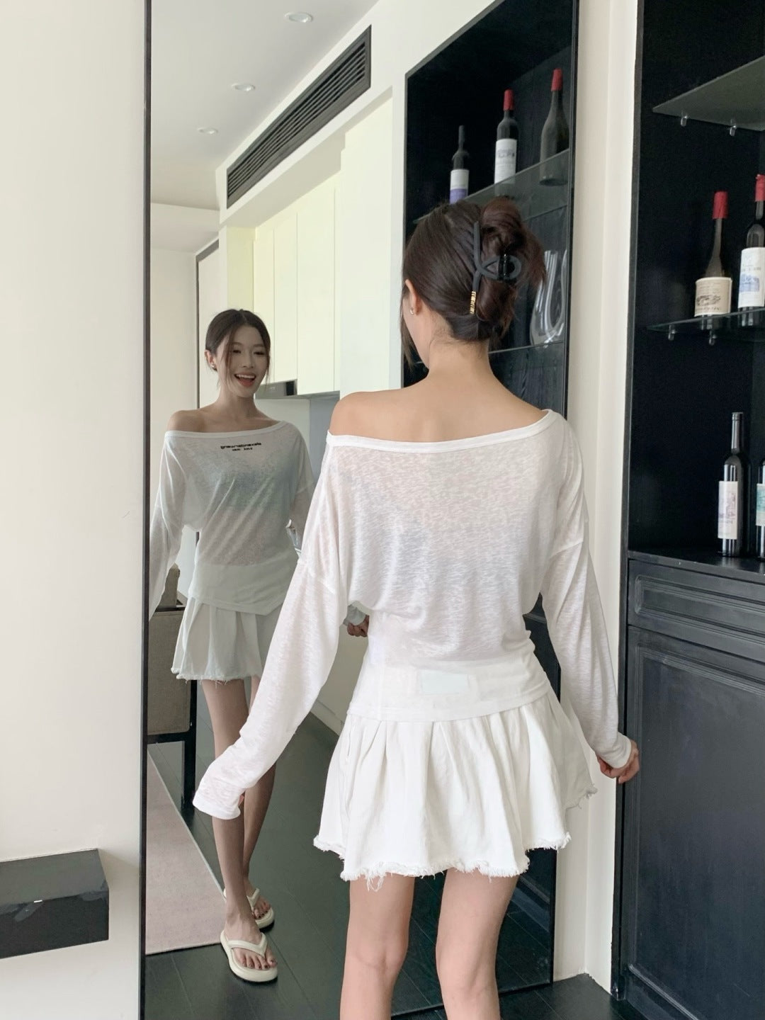 25ss off-shoulder shirt