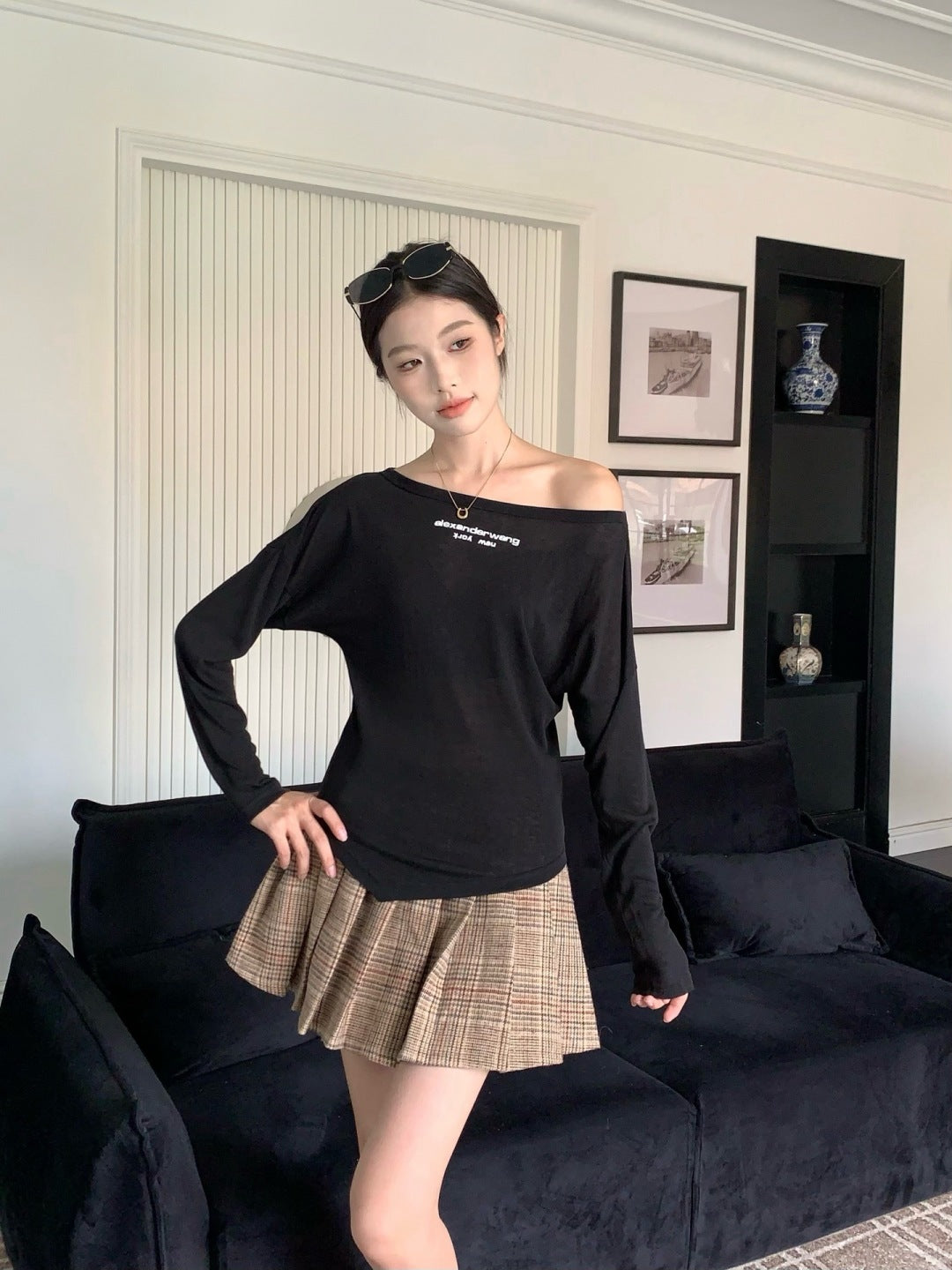 25ss off-shoulder shirt