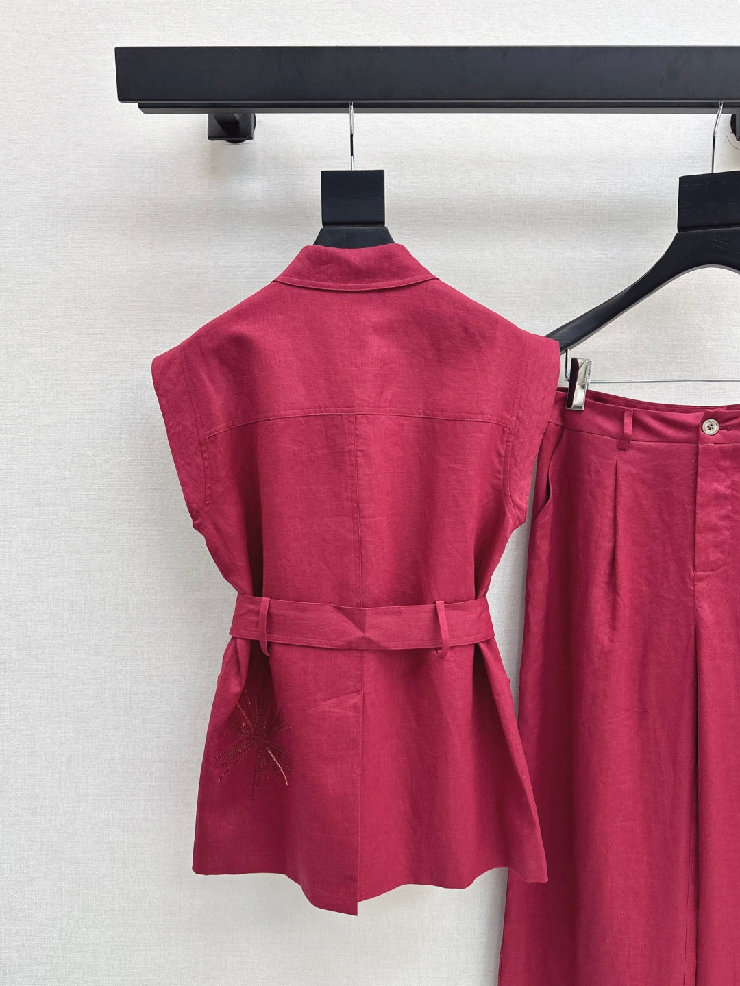 25ss linen embroidered suit