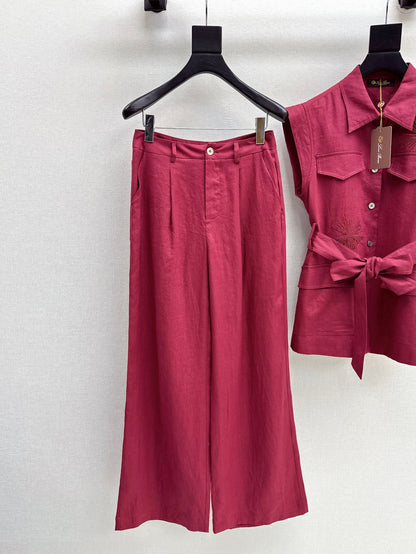 25ss linen embroidered suit