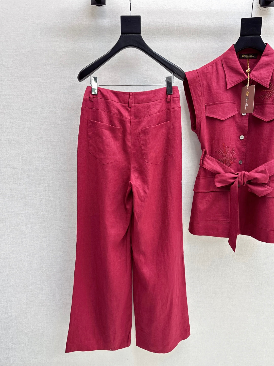 25ss linen embroidered suit