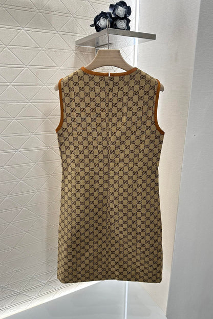 ♥2025 new product Jacquard vest dress