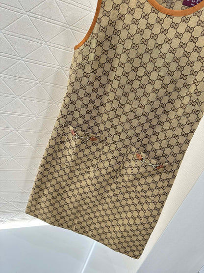 ♥2025 new product Jacquard vest dress