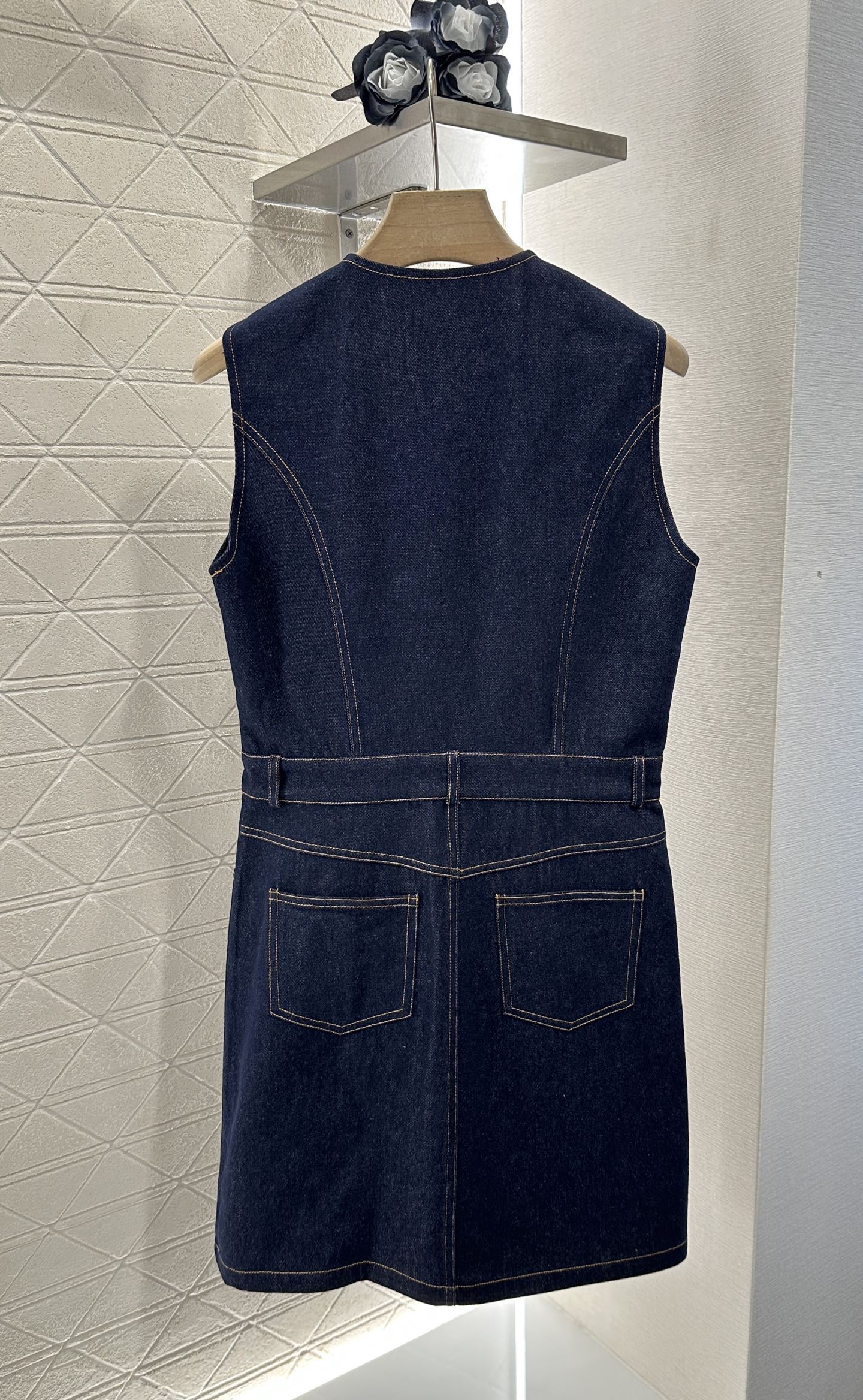 ♥2025 new product Denim vest skirt