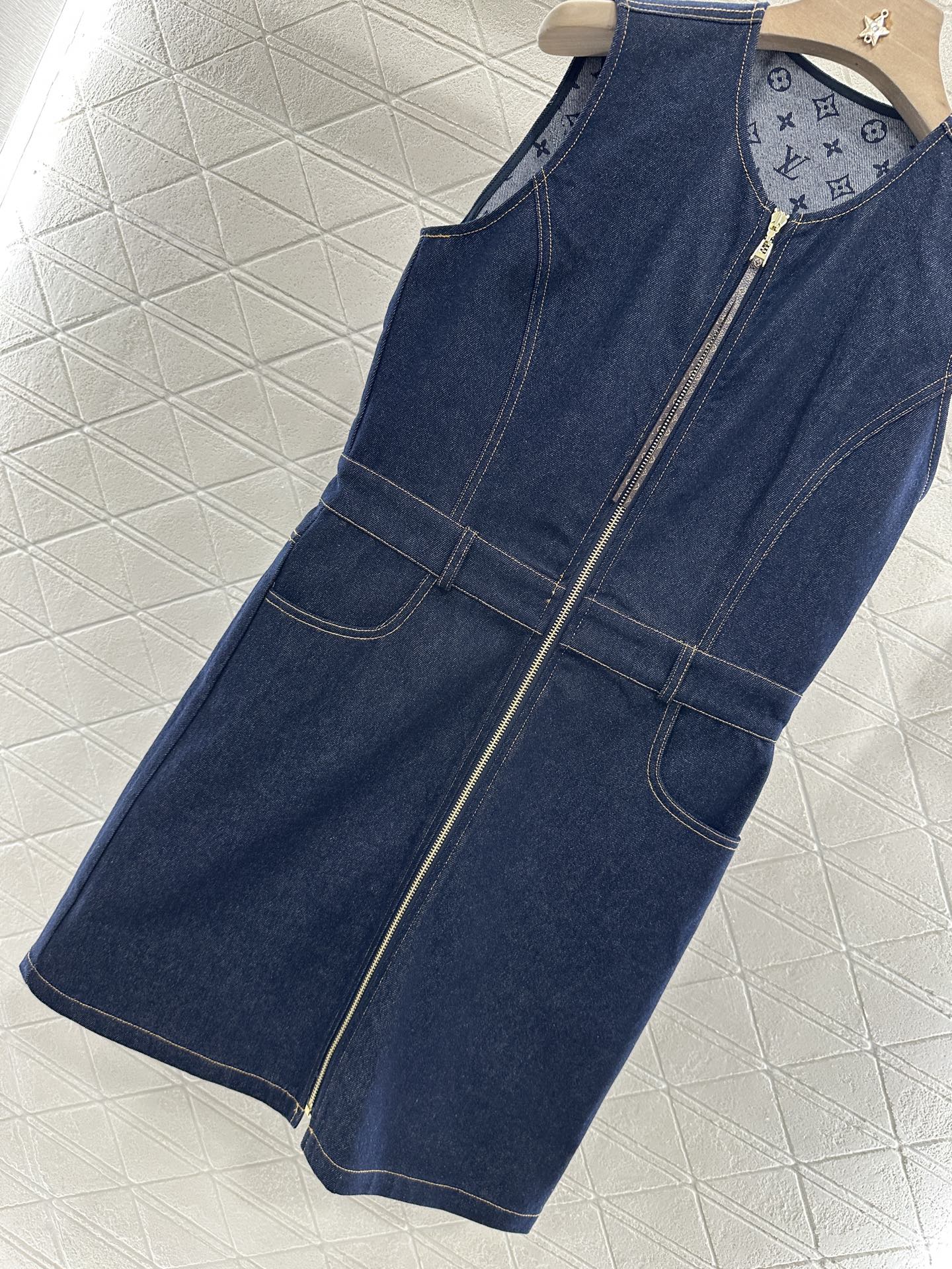 ♥2025 new product Denim vest skirt