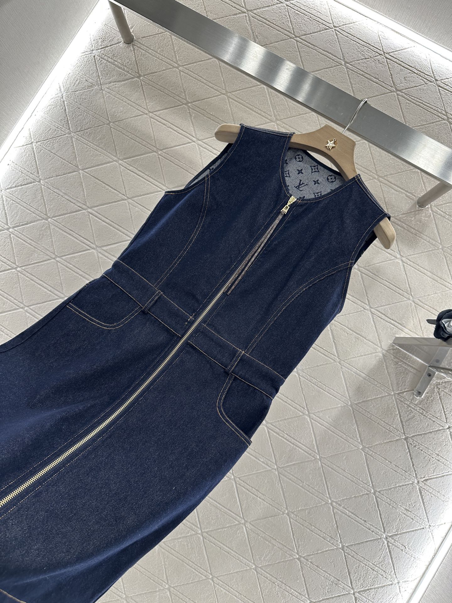 ♥2025 new product Denim vest skirt