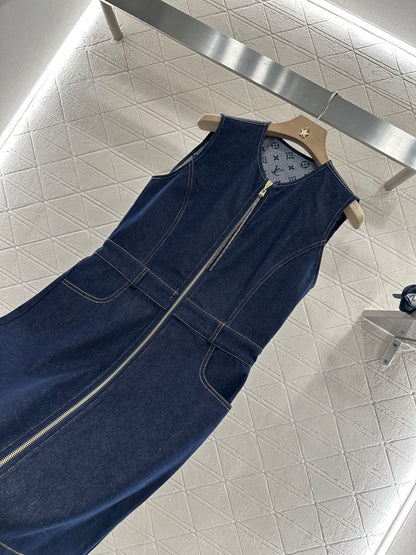 ♥2025 new product Denim vest skirt