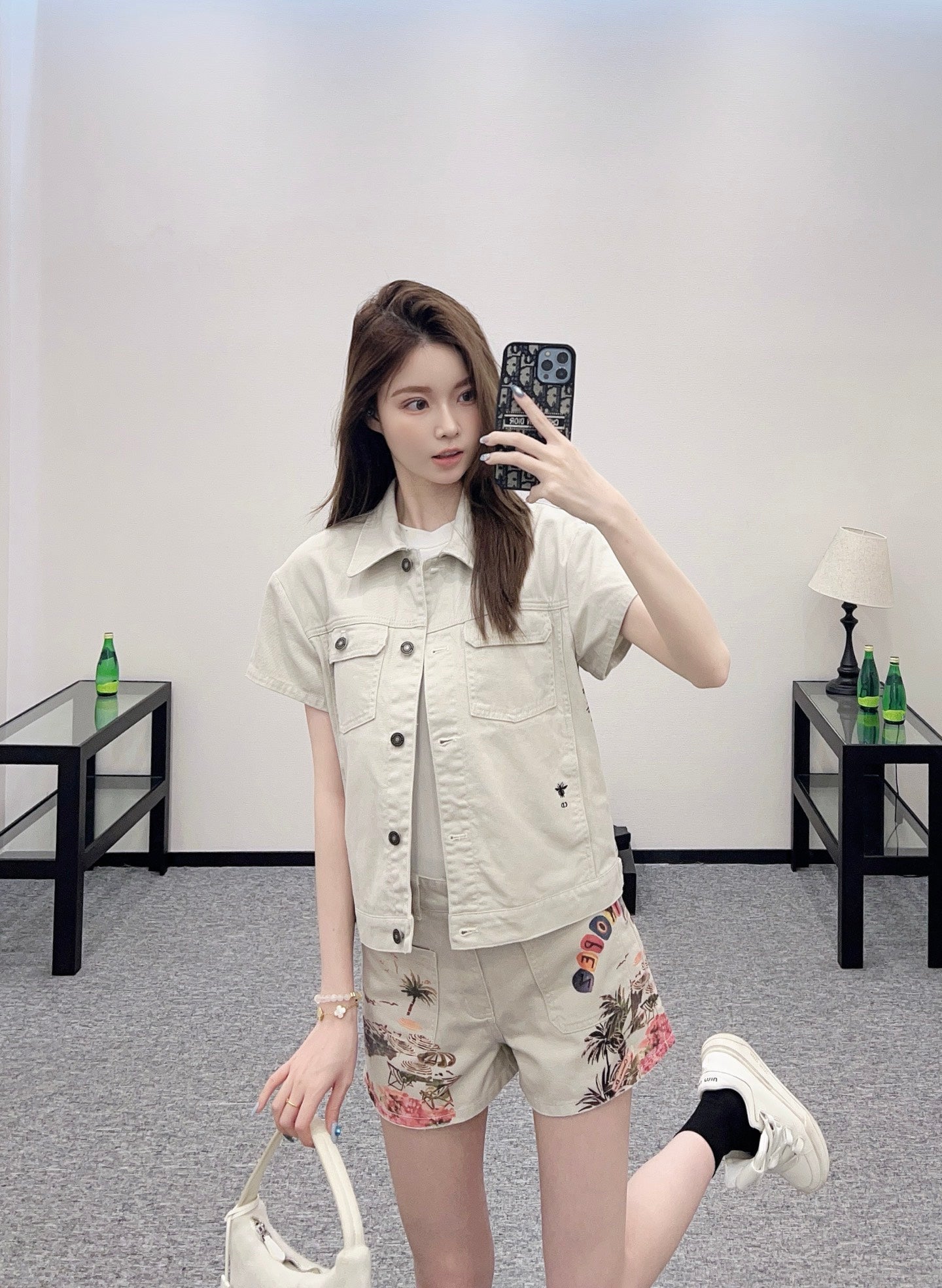 ♥2025 new products Jacket and shorts set