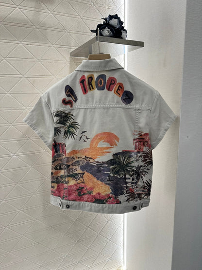 ♥2025 new products Jacket and shorts set