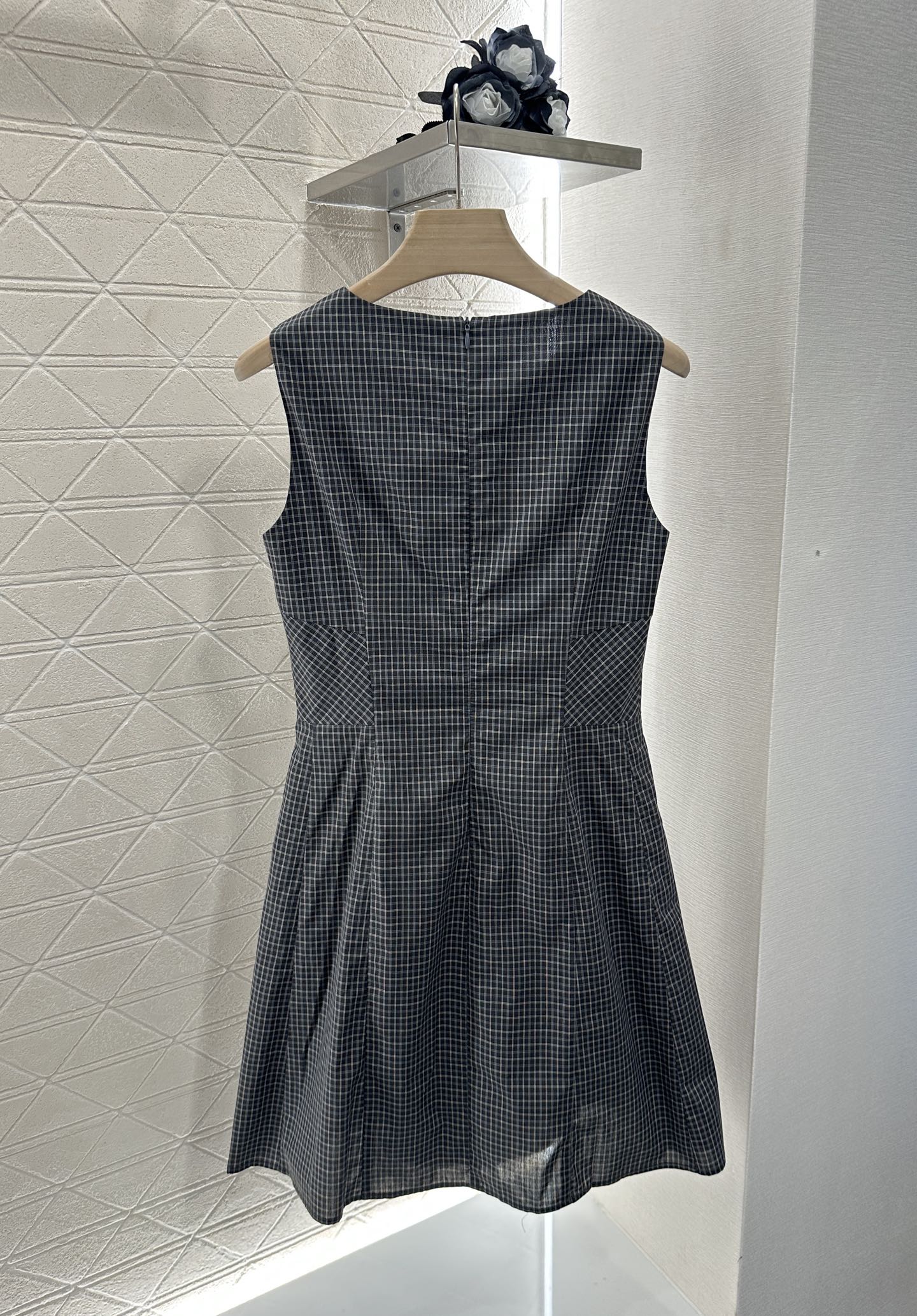 ♥2025 new product Plaid lace vest skirt