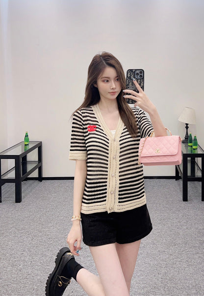 ♥2025 new product Knitted short-sleeved cardigan