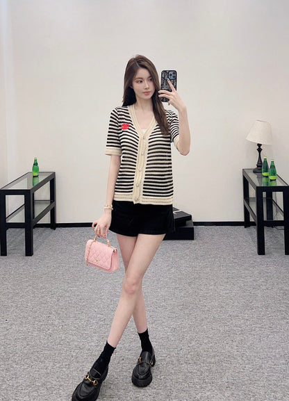 ♥2025 new product Knitted short-sleeved cardigan