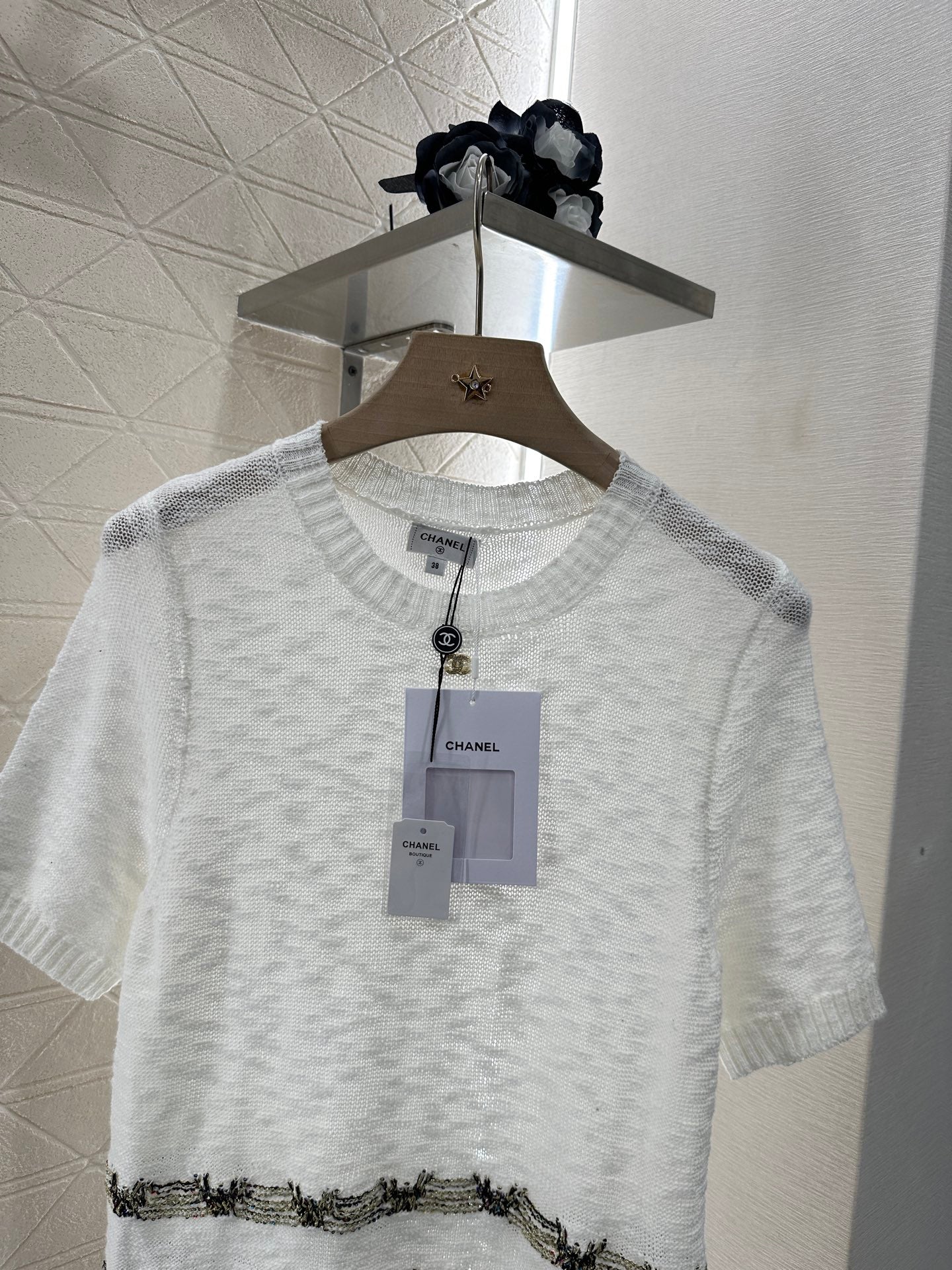 ♥2025 new product Embroidered knitted short sleeves