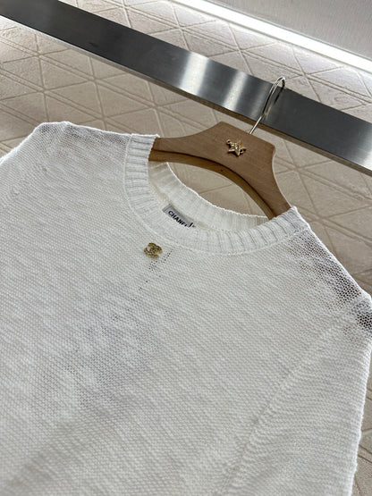 ♥2025 new product Embroidered knitted short sleeves