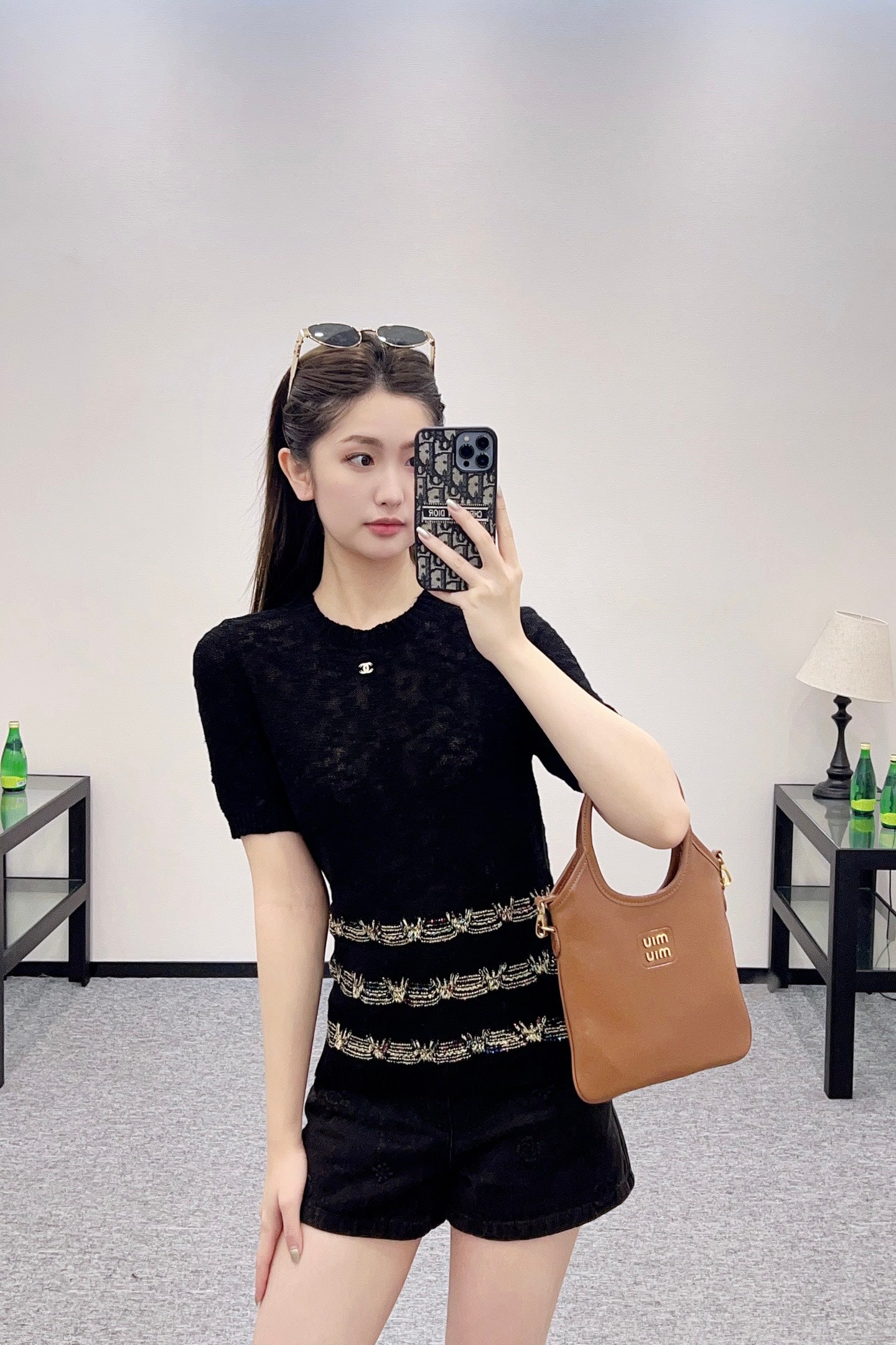 ♥2025 new product Embroidered knitted short sleeves