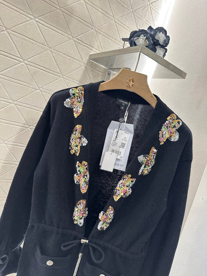 ♥2025 new product Beaded knitted cardigan