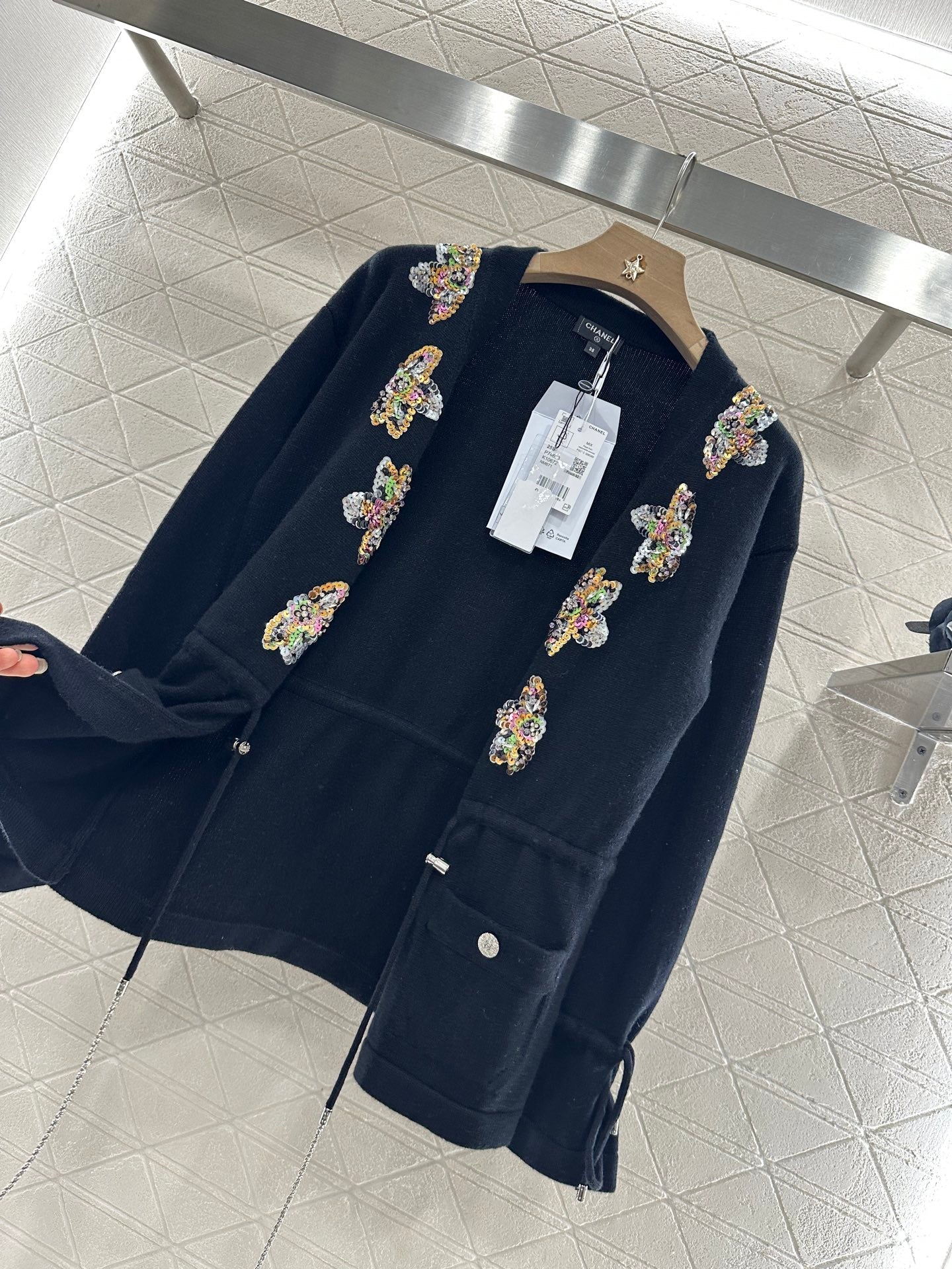 ♥2025 new product Beaded knitted cardigan