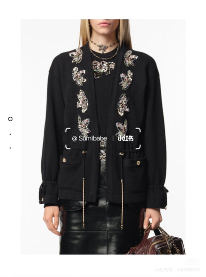 ♥2025 new product Beaded knitted cardigan