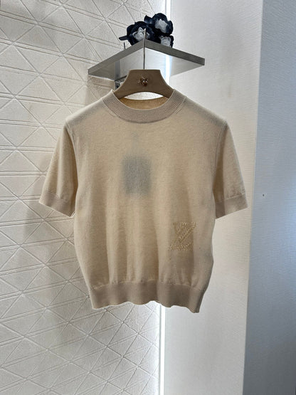 ♥2025 new products Embroidered knitted short sleeves