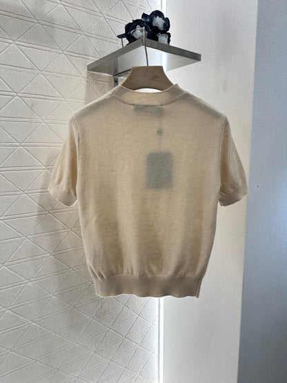 ♥2025 new products Embroidered knitted short sleeves