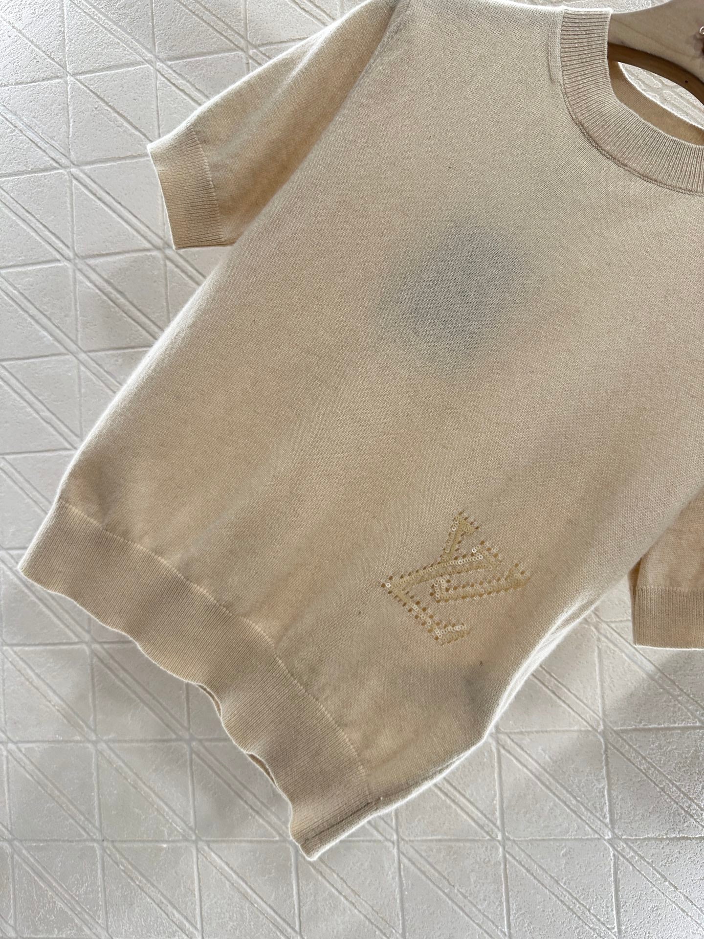 ♥2025 new products Embroidered knitted short sleeves