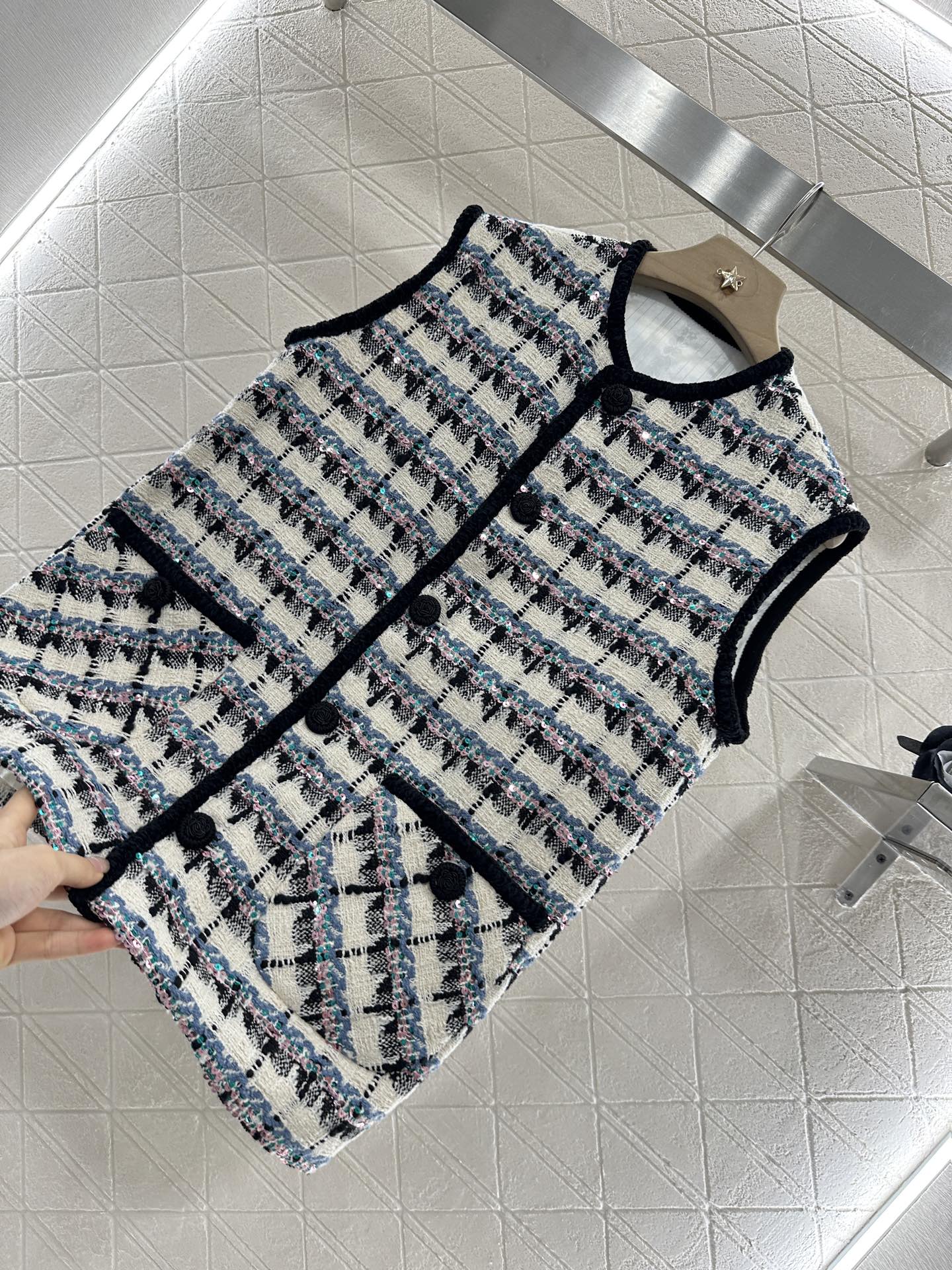 ♥2025 new product Sequined vest