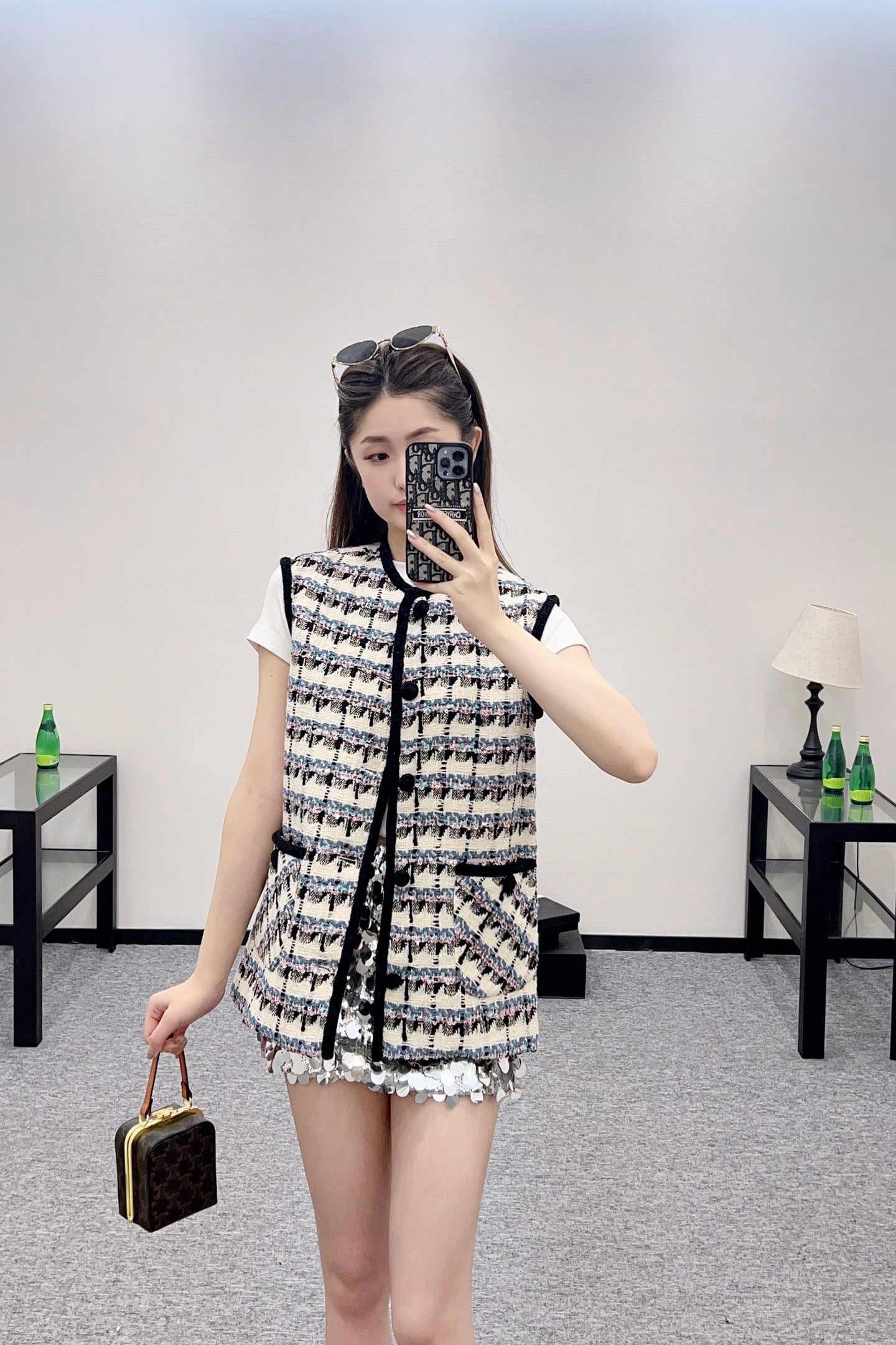 ♥2025 new product Sequined vest