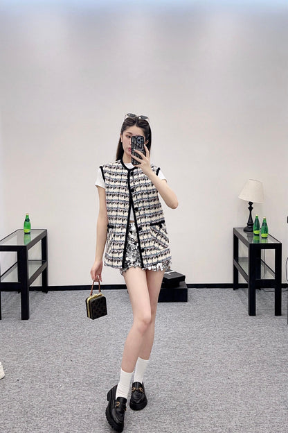 ♥2025 new product Sequined vest