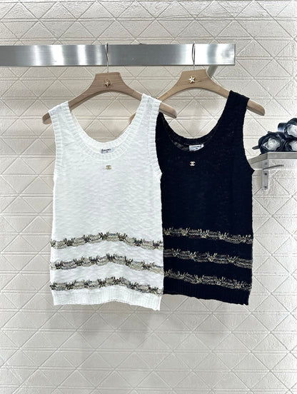 ♥2025 new product Embroidered knitted vest