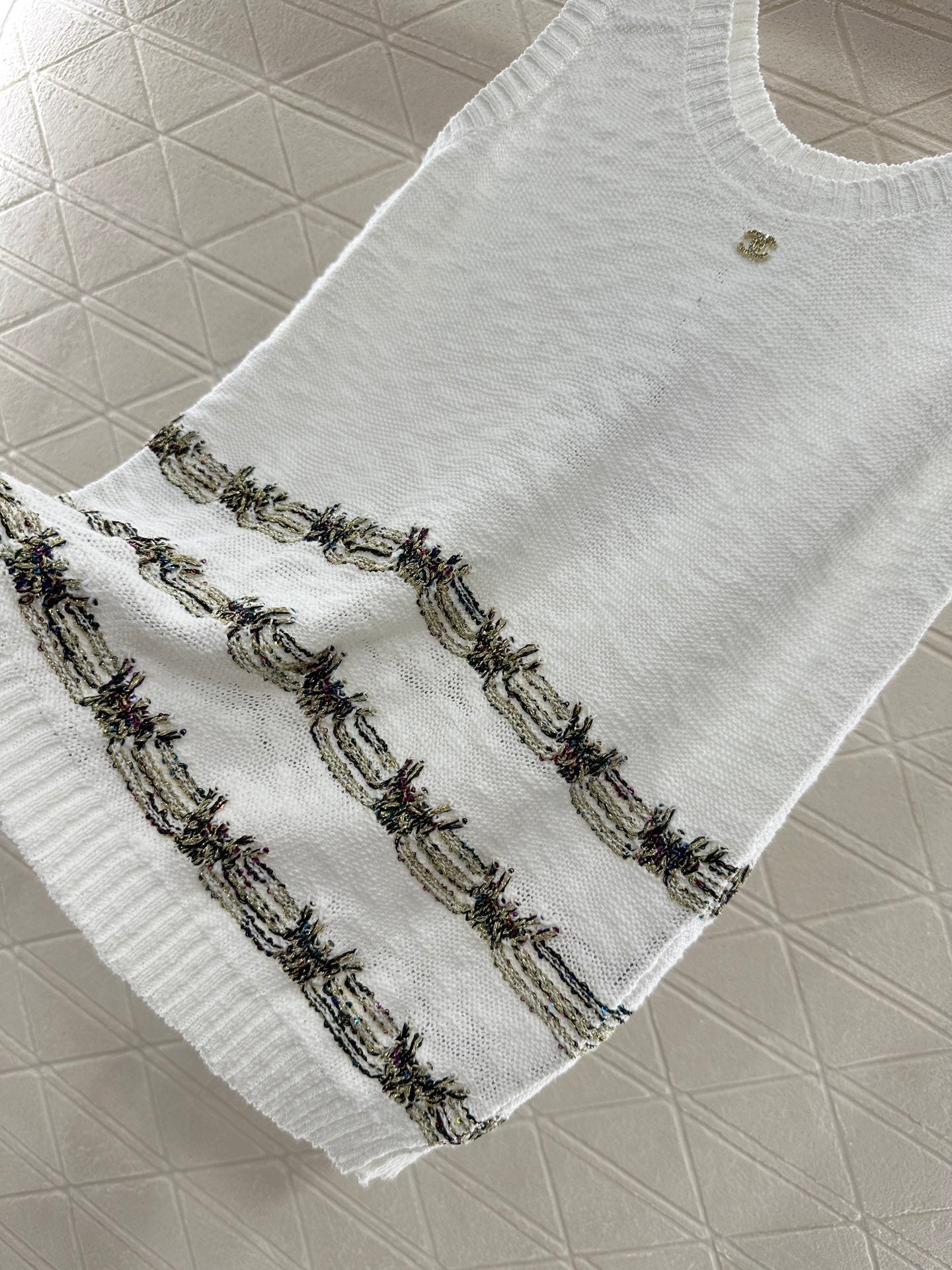 ♥2025 new product Embroidered knitted vest