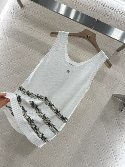 ♥2025 new product Embroidered knitted vest