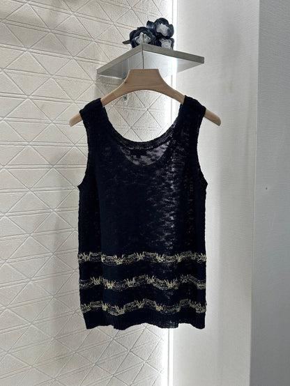♥2025 new product Embroidered knitted vest