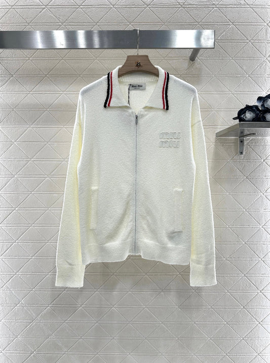 2025 new product Zipper knitted cardigan