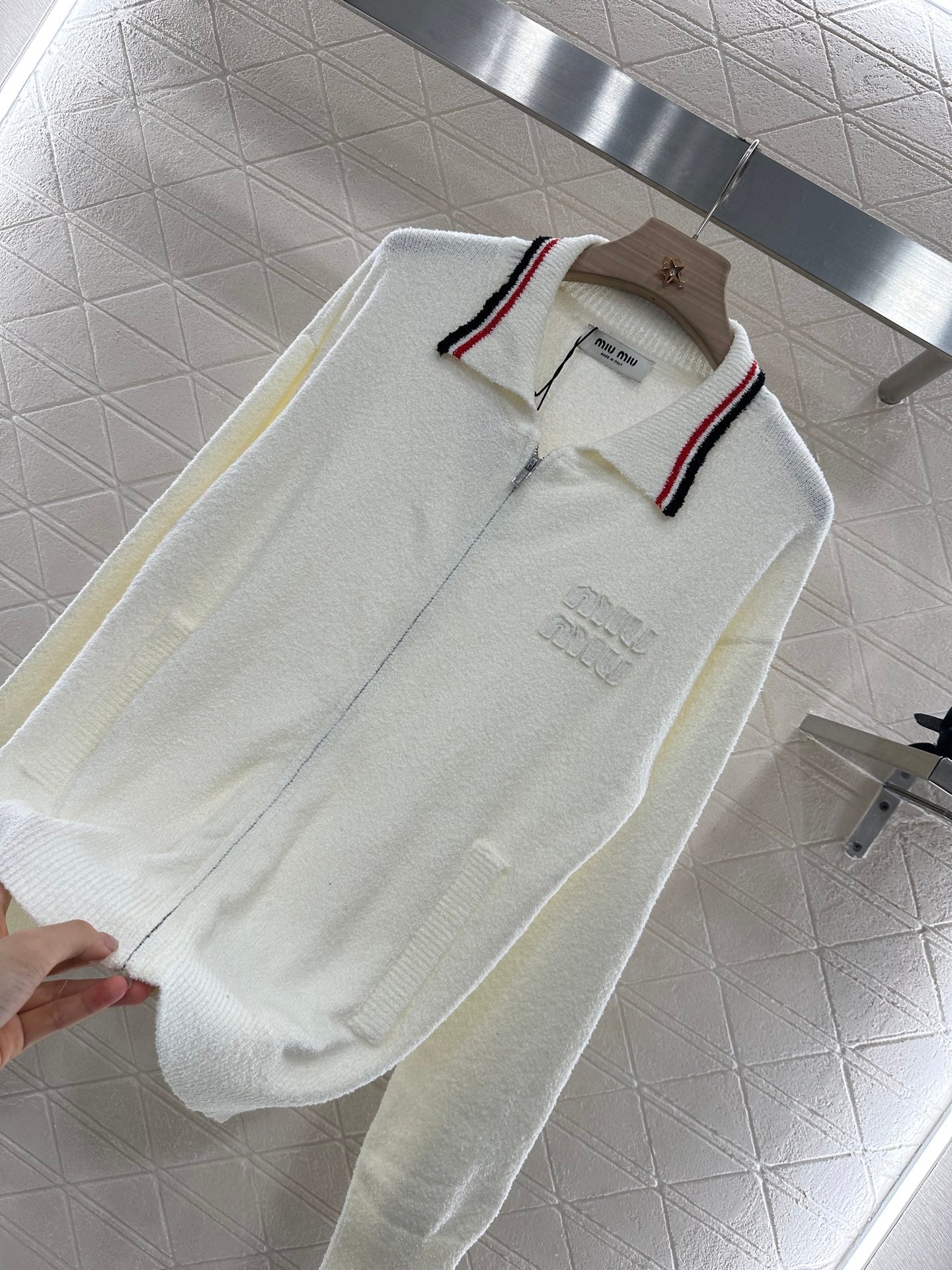 2025 new product Zipper knitted cardigan