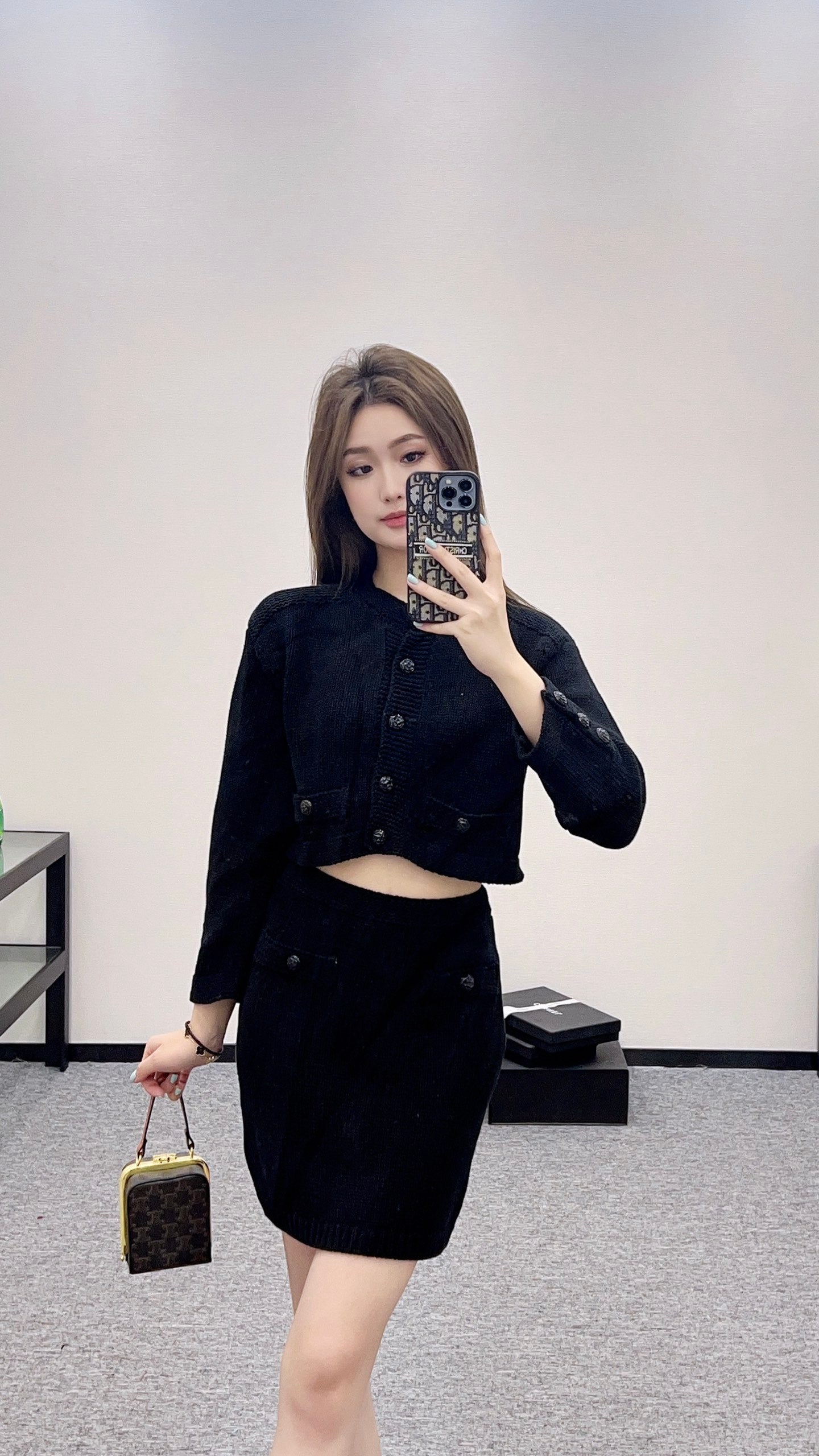 2025 new products Cardigan and skirt set