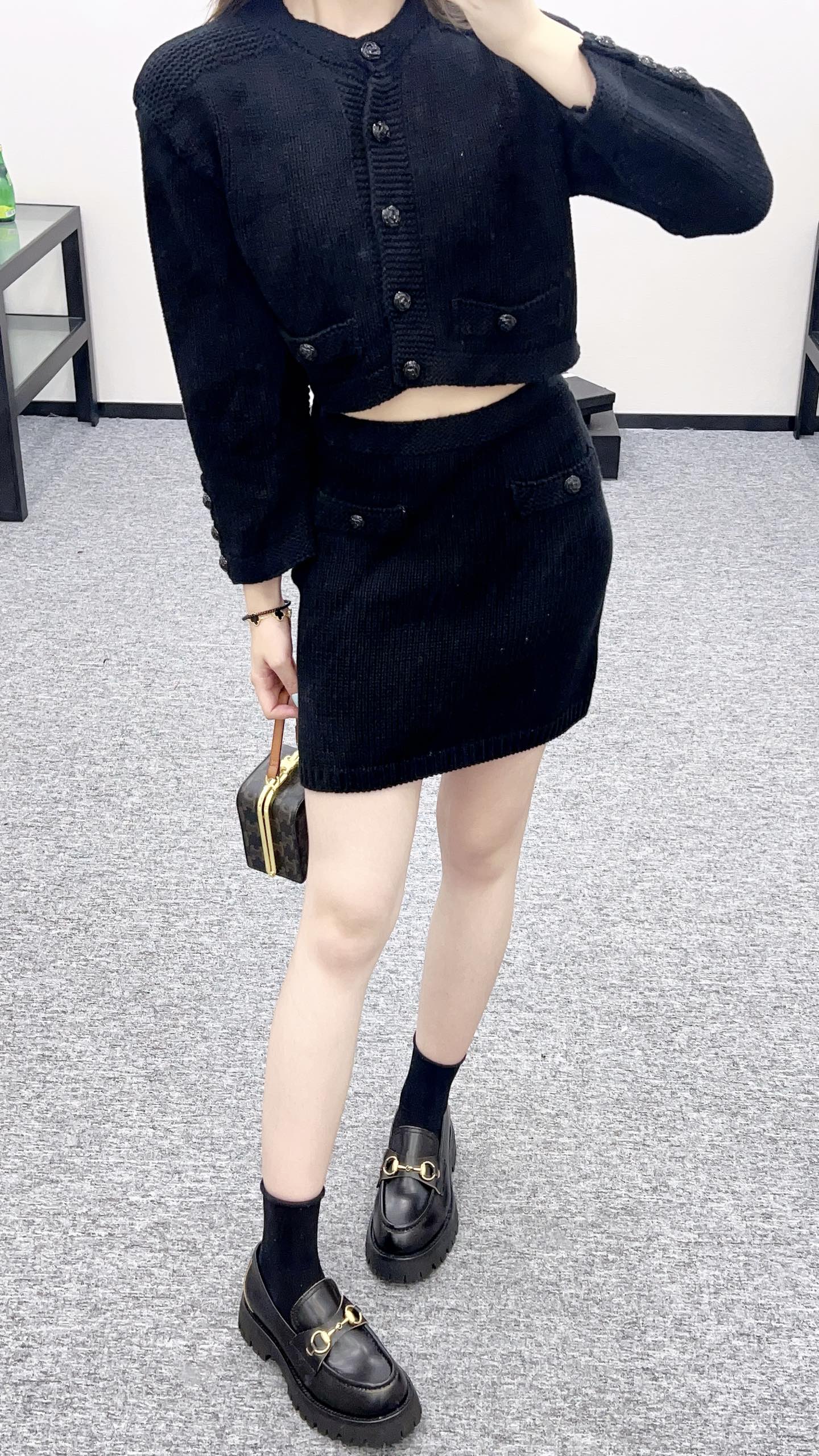 2025 new products Cardigan and skirt set